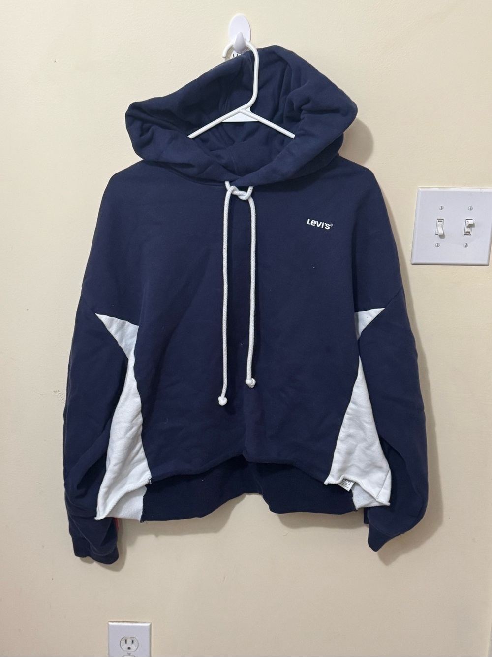 Levi's Navy Hoodie with White Drawcord